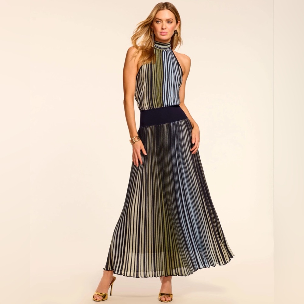 Ramy Brook Marina Ombre Knit Halter Maxi Dress